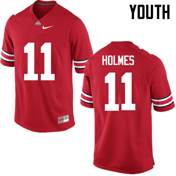 Ohio State Buckeyes Jalyn Holmes Youth #11 Red Game Stitched College Football Jersey